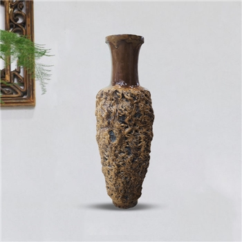 禅意田园酸枣木根雕大花瓶